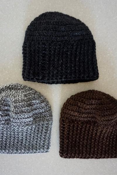 Beanie for Him or Her Hand Crocheted
