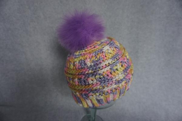 12 to 24 Month Size Hat With Removable Pom picture