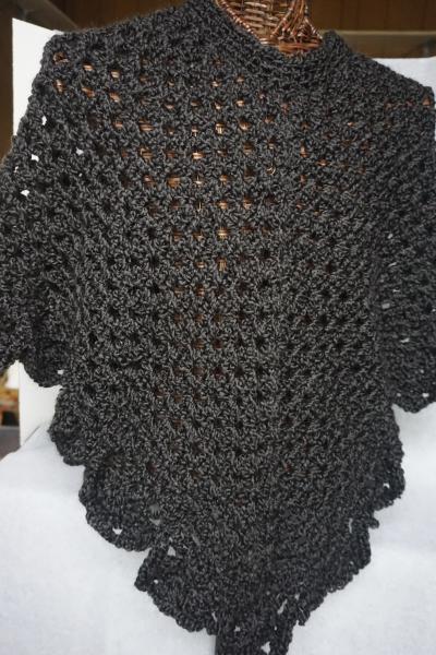 Black Martha Stewart Style Coming Home Poncho