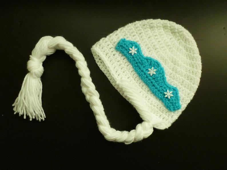 Snow Queen Hat With Long Braid picture