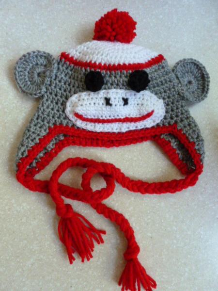 Sock Monkey Hat for Children and Adults picture