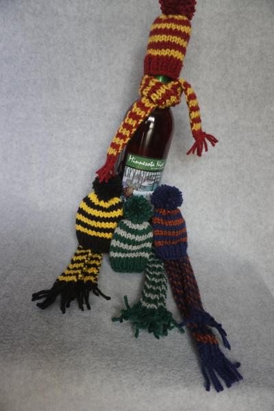 Bottle Scarf/Hat Sets in Harry Potter House Colors