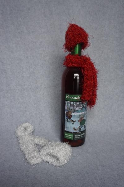 Fuzzy Bottle Scarf and Hat Set