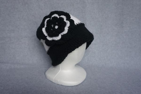 Black and White Flower Hat