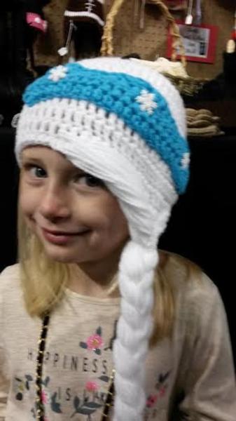 Snow Queen Hat With Long Braid