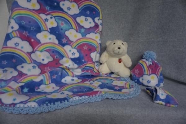 Rainbow Fleece Baby Blanket picture