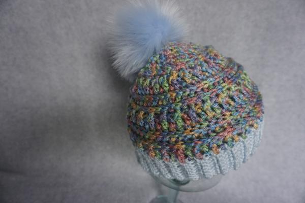 12 to 24 Month Size Hat With Removable Pom picture