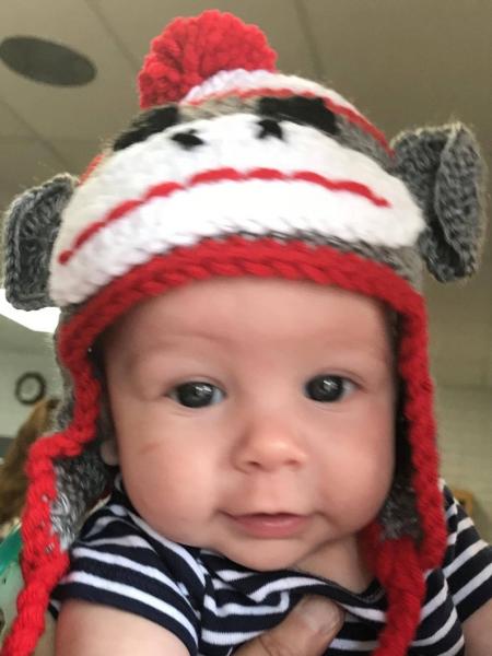Sock Monkey Hat for Children and Adults picture