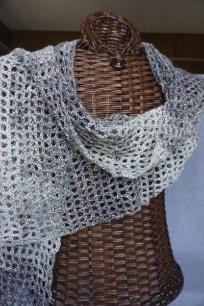 Gray Blend Shawl With Sparkles