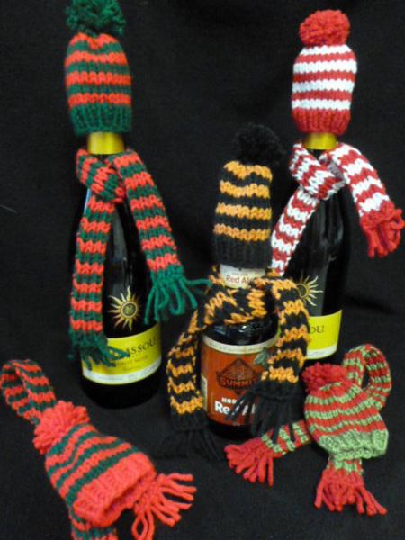 Holiday Bottle Scarf Hat Sets picture