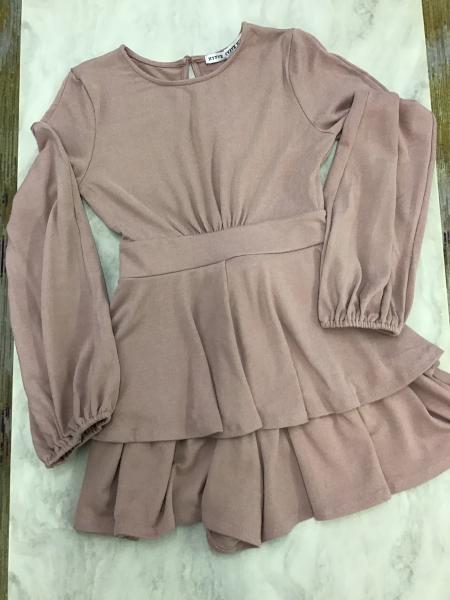 Mauve Ruffle Romper, Small picture