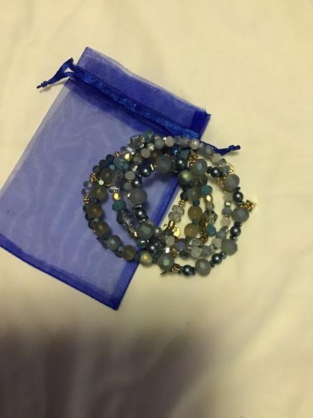 Erimish Blue Sea Bracelet Set, 5pcs