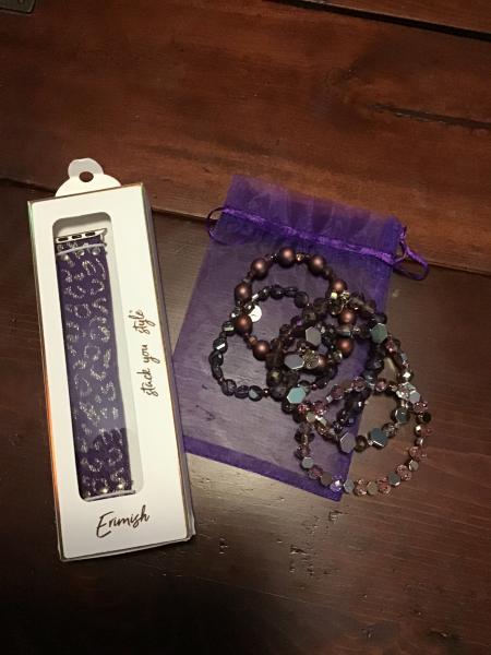 Erimish Purple Bracelet Set, 5pcs picture