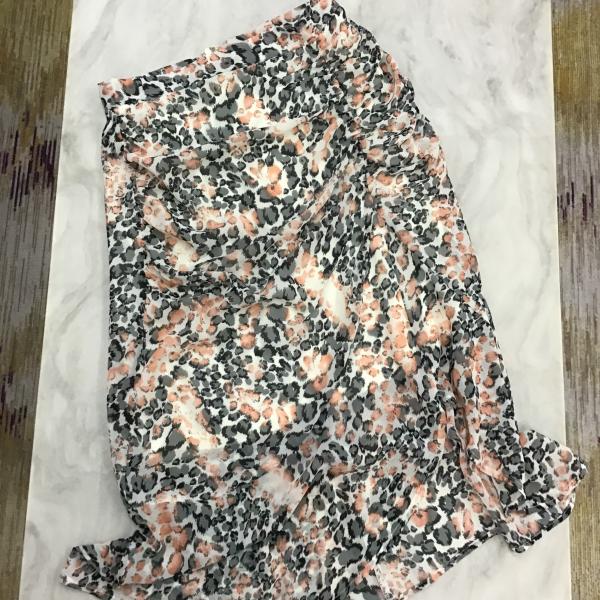 Peach Leopard Ruched Skirt, Small picture