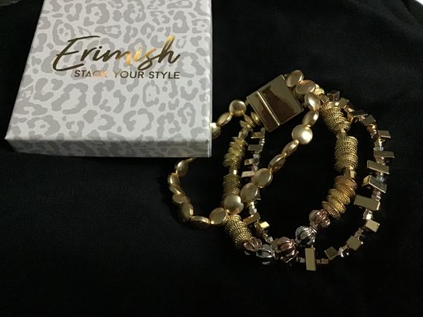 Erimish Gold Magnetic Cuff Bracelet