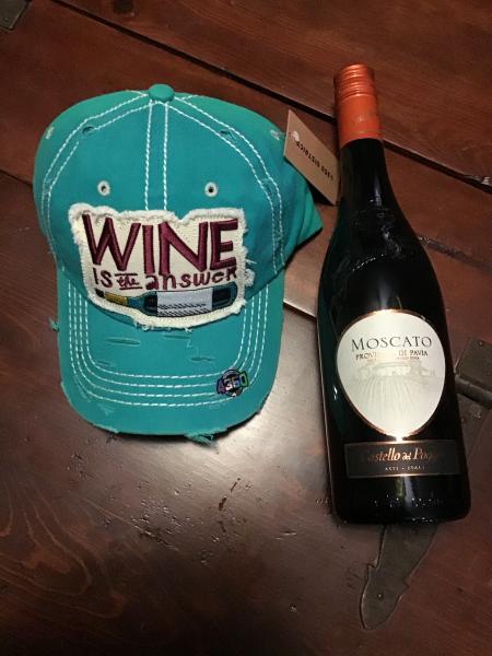 Wine is the Answer Hat, Turquoise picture