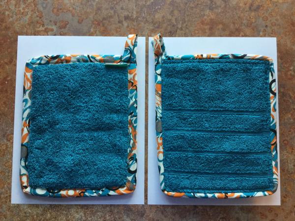 Pot Holder: Aqua Toweling picture