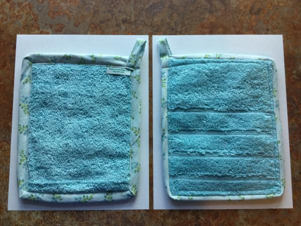 Pot Holder: Aqua Toweling picture
