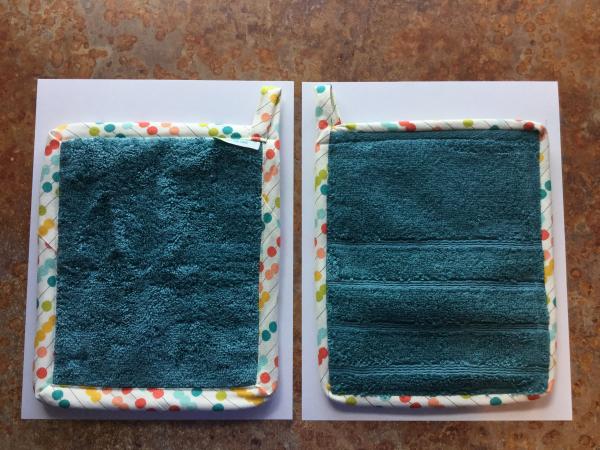 Pot Holder: Aqua Toweling picture