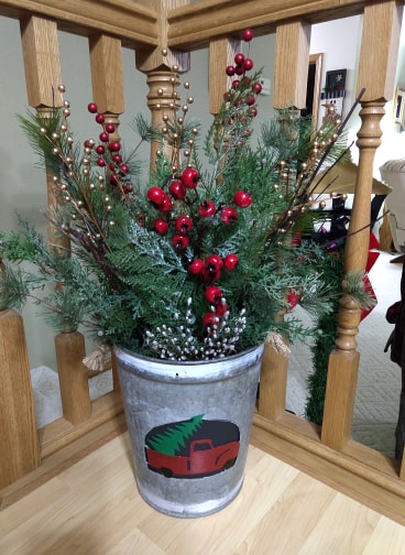 Christmas Porch Pots picture