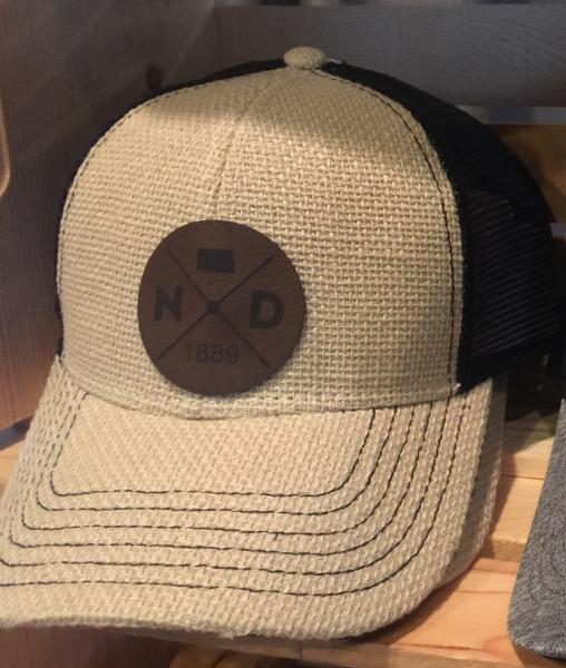 North Dakota Baseball Cap with Leather Patch