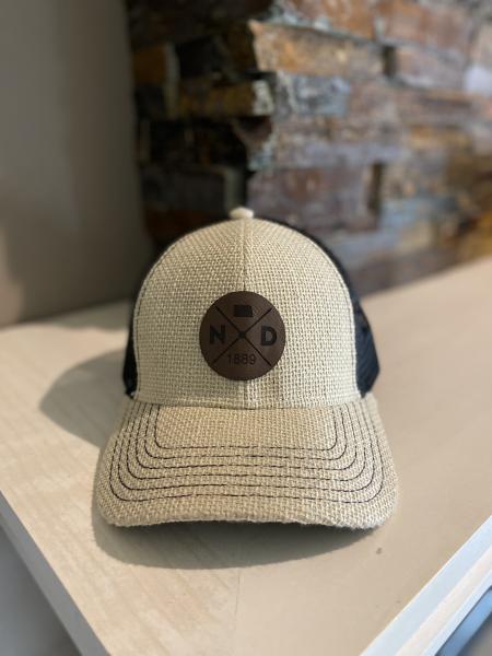 North Dakota Baseball Cap with Leather Patch picture