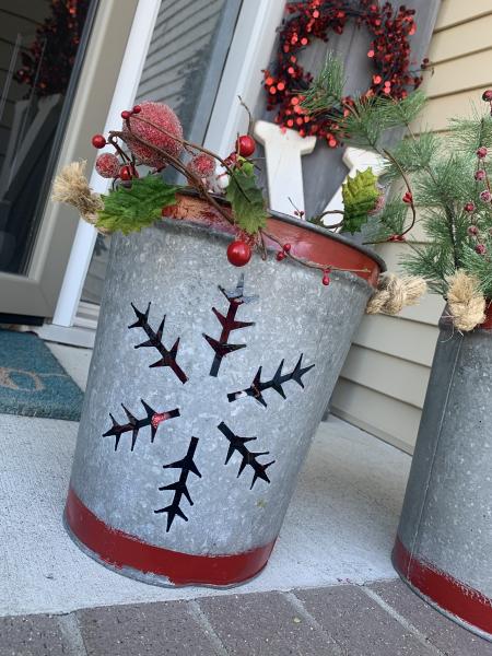 Christmas Porch Pots picture