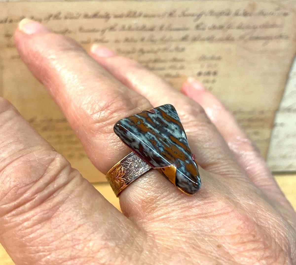 Zebra Stone Ring picture