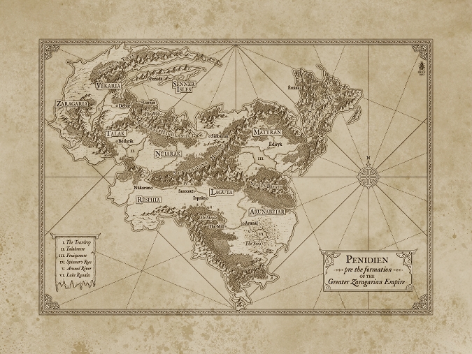 Map of Penidien (Artist Misty Beee)