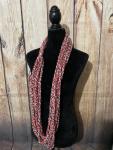 Red White and Gray Chain Scarf
