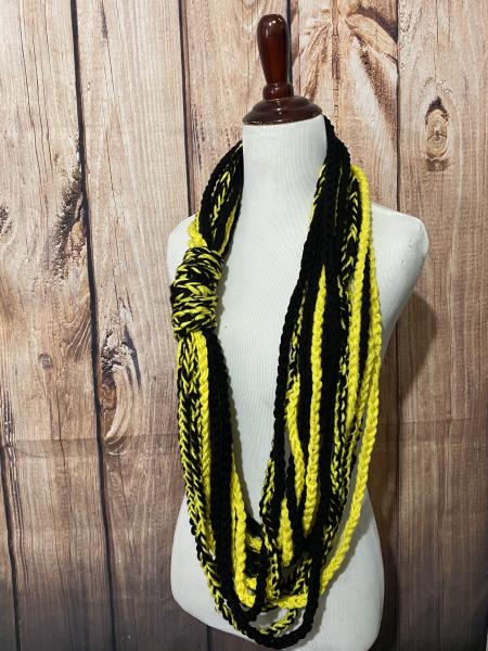 Black and Yellow Chain Scarf