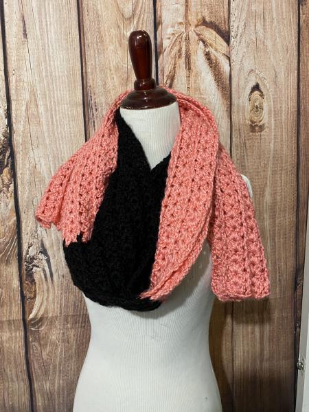 Pink and Black Scarf