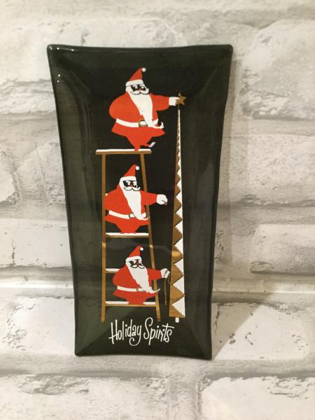 Houze Glass Santa plate