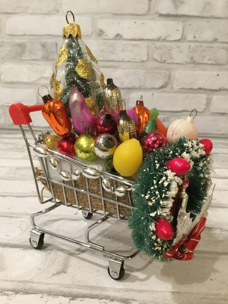 Small grocery cart. With Czechoslovakian ornaments picture
