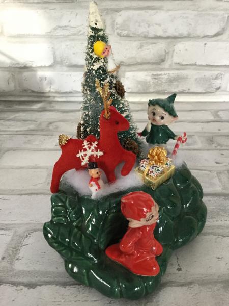 Antique Gilner elf and green stump picture