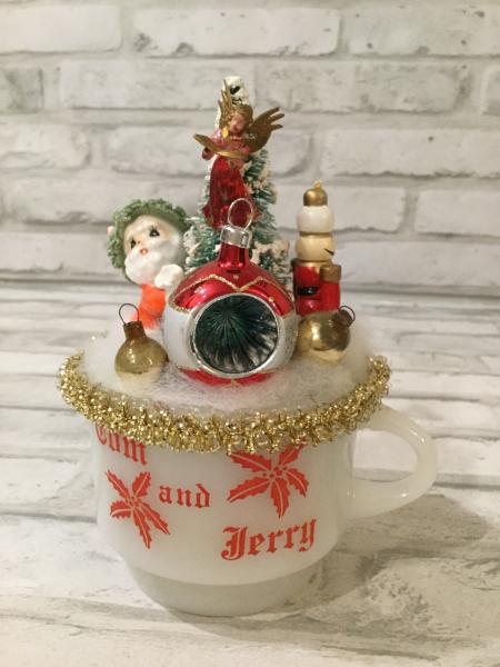 Antique Fire King Tom and Jerry cup picture