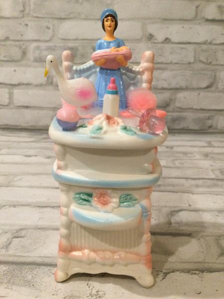 Antique Napcoware baby girl high chair. picture