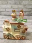 Japan baby train filled with vintage decorations