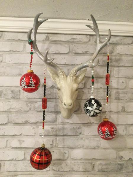 Deer Christmas hanging picture