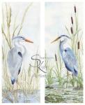 Great Blue Heron Set of Two