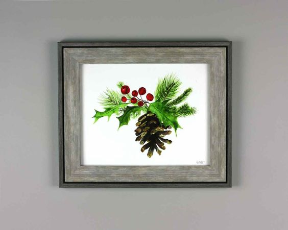 Pinecone and Holly Spray picture