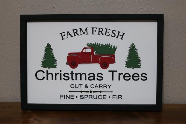 Farm Fresh Christmas Trees with black frame (#80)