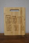 Bamboo cutting board with engraved measurements (#105)