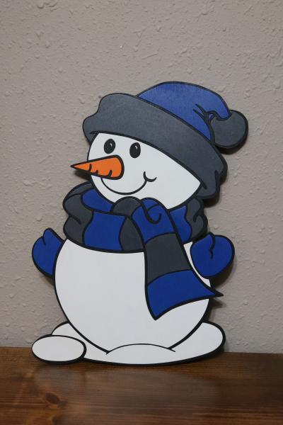 Snowman with blue/grey scarf (#74)