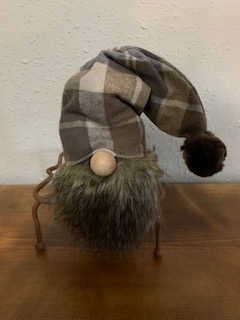 Gnomes with brown and tan plaid hat picture