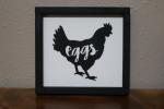 Chicken with egg cutout