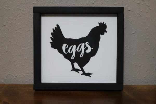 Chicken with egg cutout picture