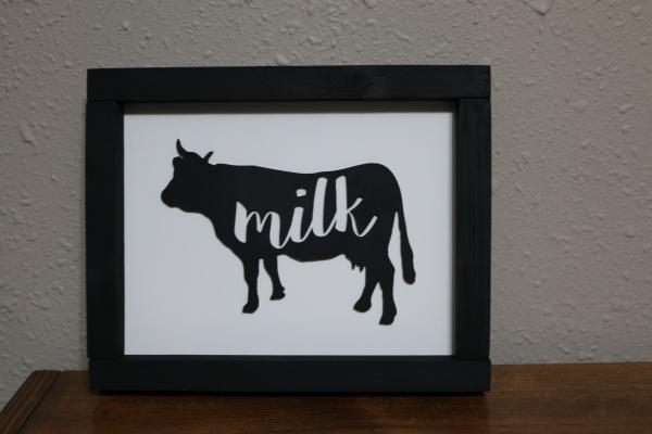 Cow with milk Cutout (#13)