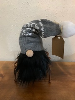 Gnome with gray snowflake hat (#G11)