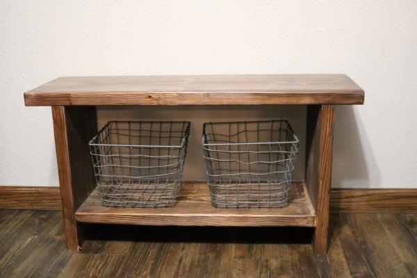 Bench with storage baskets (#101) picture